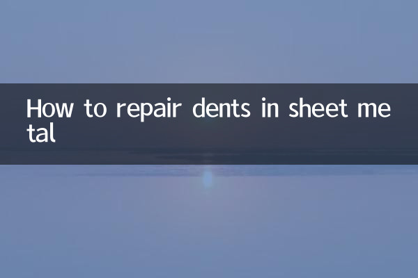 How to repair dents in sheet metal