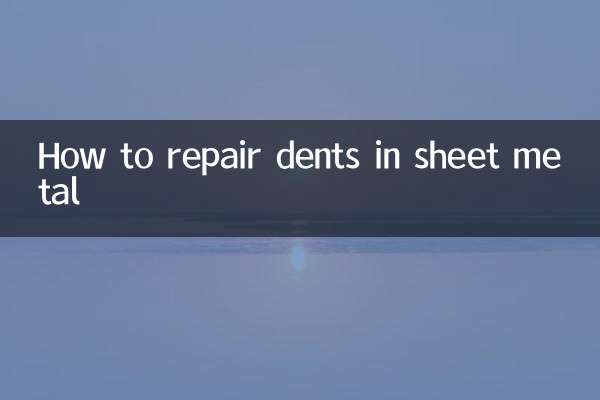 How to repair dents in sheet metal