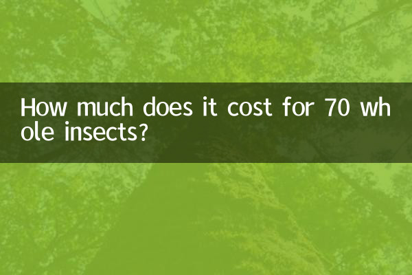 Wie viel kosten 70 ganze Insekten?
