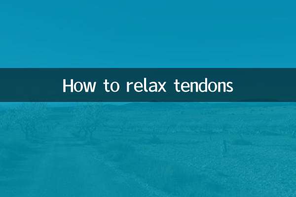Comment détendre les tendons