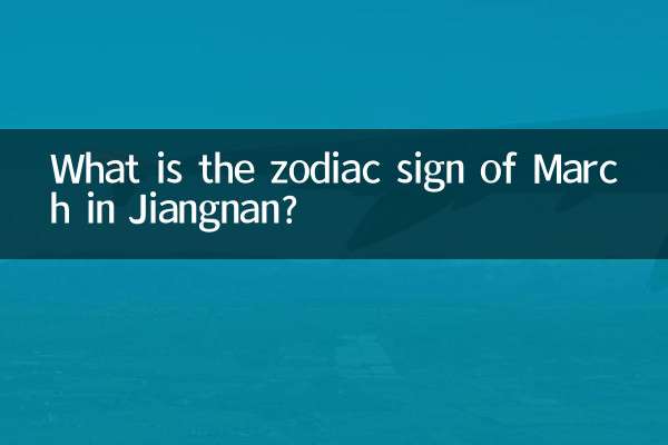 Qual é o signo do zodíaco de março em Jiangnan?