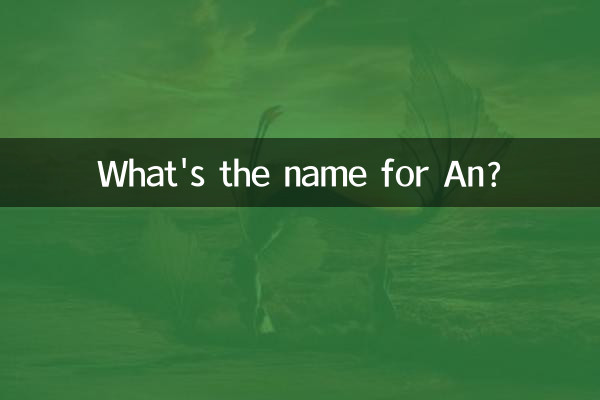 姓安起什麼名字