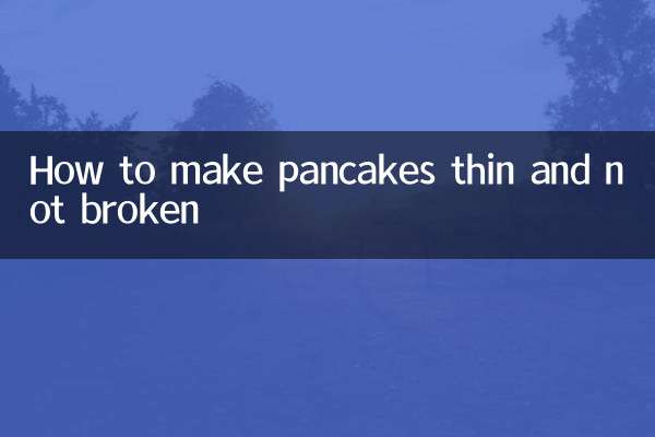 パンケーキを薄くて割れないように作る方法