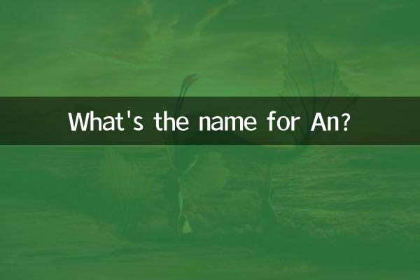 姓安起什麼名字