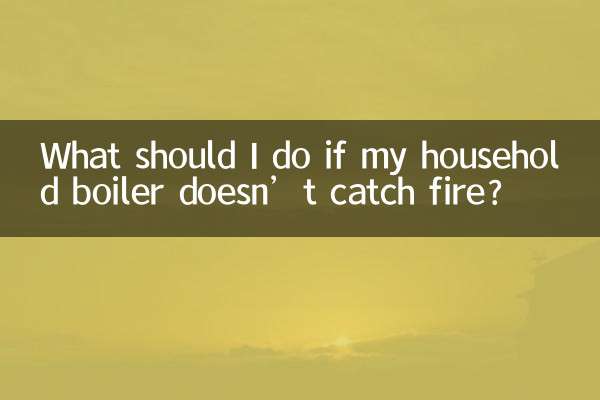 ماذا يجب أن أفعل إذا لم تشتعل النيران في غلاية منزلي؟