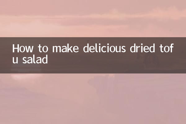 Cómo hacer una deliciosa ensalada de tofu seco