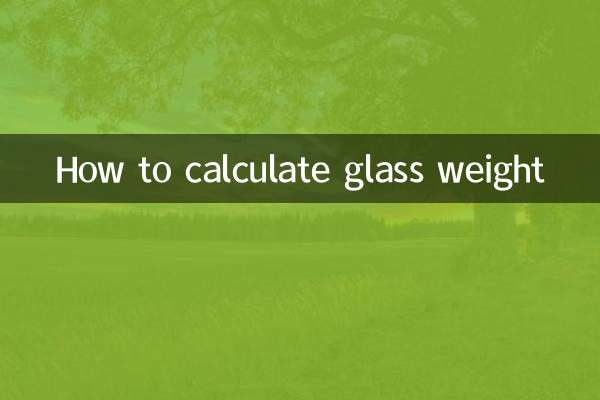 Comment calculer le poids du verre