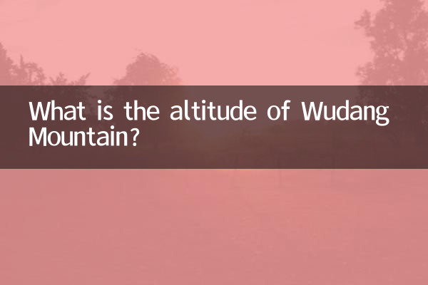 What is the altitude of Wudang Mountain?