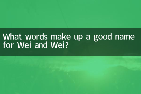 Welche Wörter machen einen guten Namen für Wei und Wei aus?