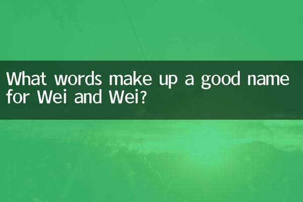 Welche Wörter machen einen guten Namen für Wei und Wei aus?