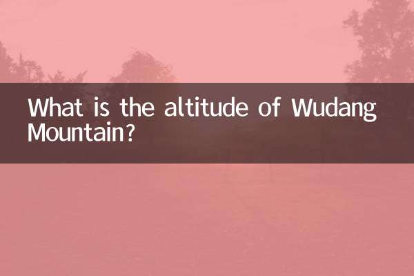 What is the altitude of Wudang Mountain?