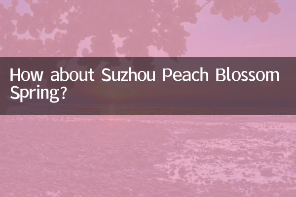 Que diriez-vous du printemps des fleurs de pêcher de Suzhou ?