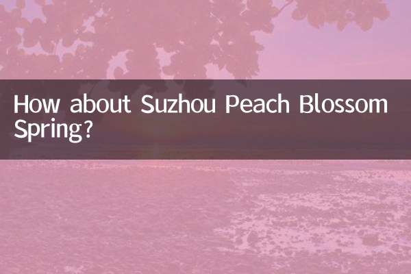 Que diriez-vous du printemps des fleurs de pêcher de Suzhou ?