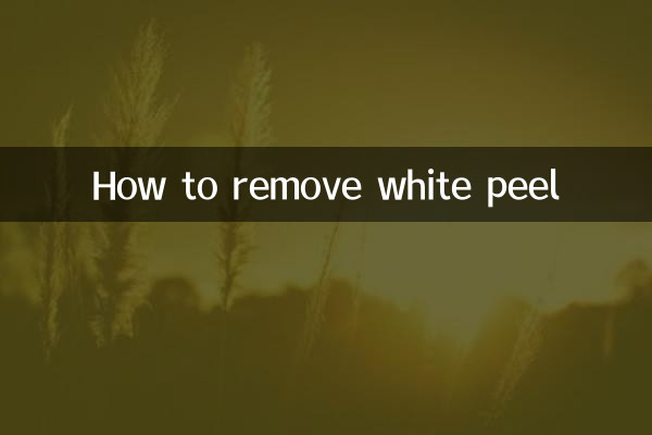Cómo quitar la cáscara blanca