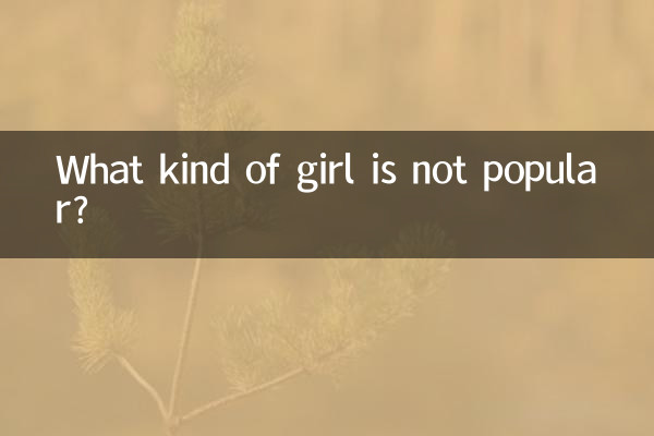 Quel genre de fille n'est pas populaire ?