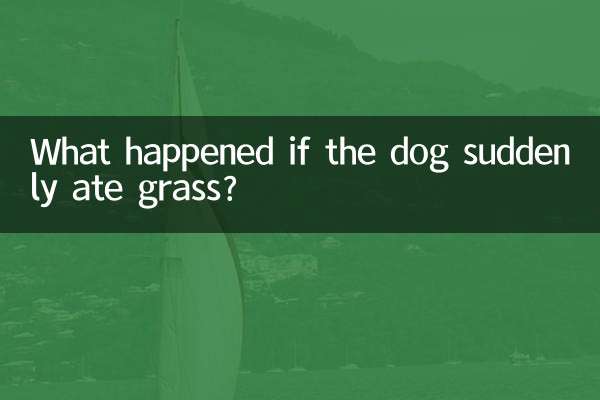 O que aconteceria se o cachorro comesse grama de repente?