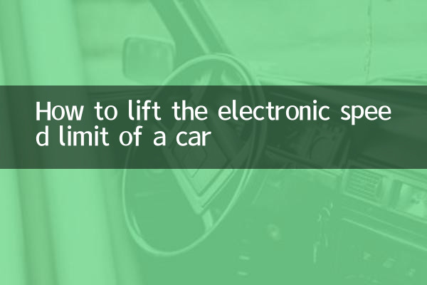 How to lift the electronic speed limit of a car