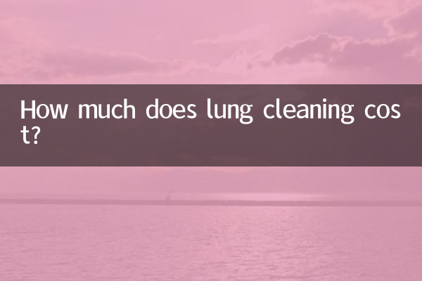 洗肺需要多少錢