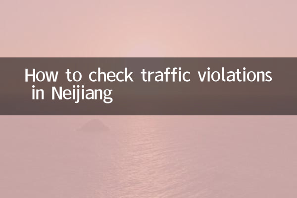 Como verificar infrações de trânsito em Neijiang