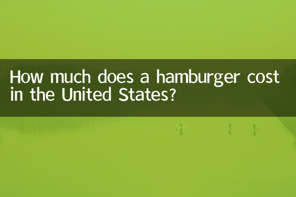 Quanto costa un hamburger negli Stati Uniti?