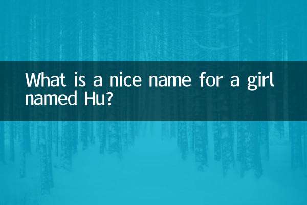 Qual è un bel nome per una ragazza di nome Hu?