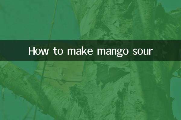 Comment faire de la mangue aigre