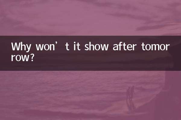 Perché non verrà visualizzato dopo domani?