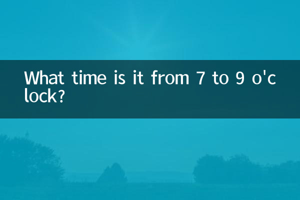 7点到9点什么时辰