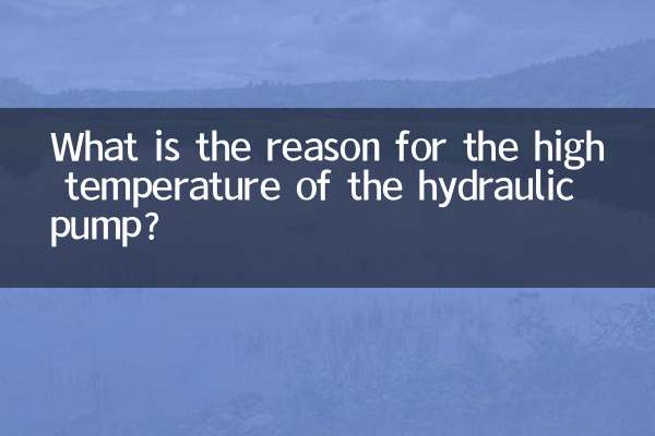 Was ist der Grund für die hohe Temperatur der Hydraulikpumpe?