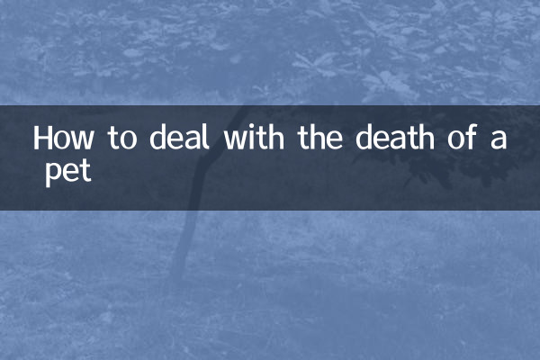 How to deal with the death of a pet