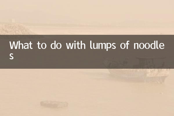 Cosa fare con i grumi di pasta