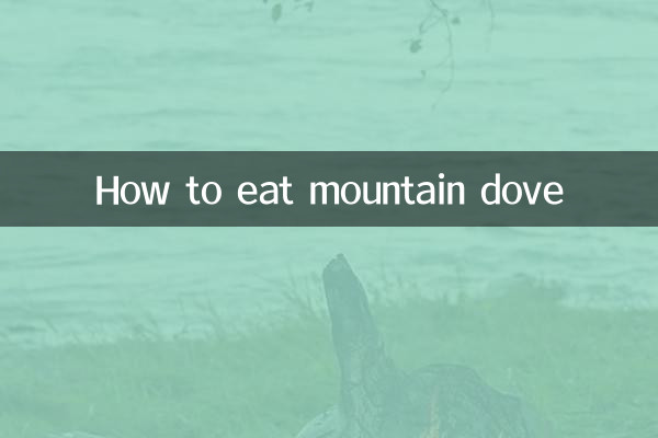 Come mangiare la colomba di montagna