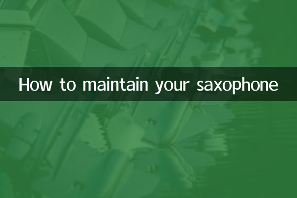 Comment entretenir votre saxophone