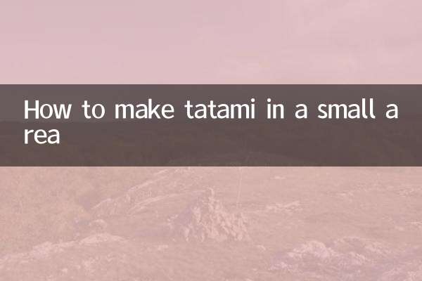 Cómo hacer tatami en un área pequeña.