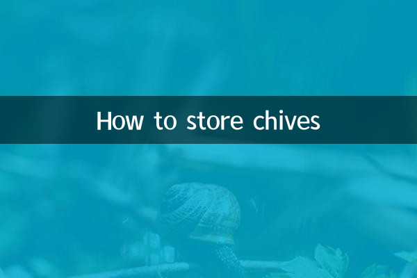 How to store chives
