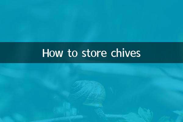 How to store chives