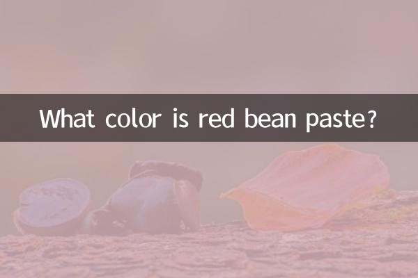 What color is red bean paste?