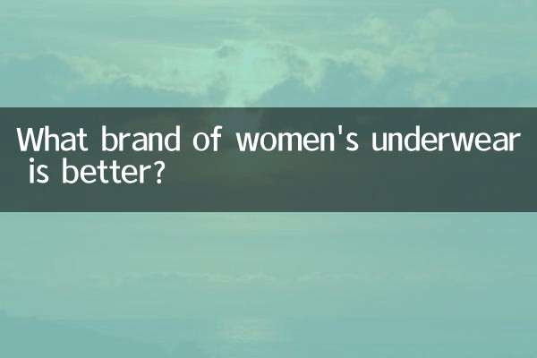 女性用下着はどこのメーカーが良いでしょうか？