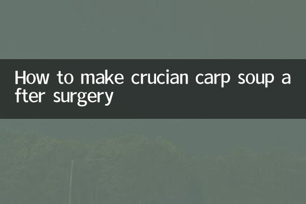 Comment faire une soupe de carassin après une opération