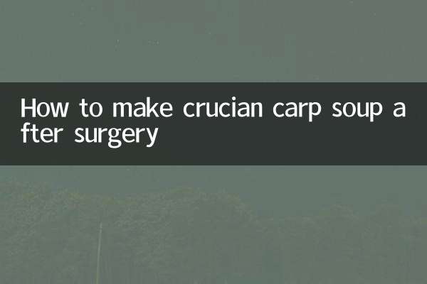 Comment faire une soupe de carassin après une opération