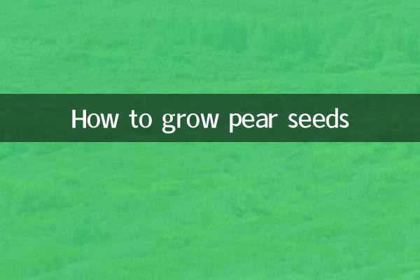 Como cultivar sementes de pêra