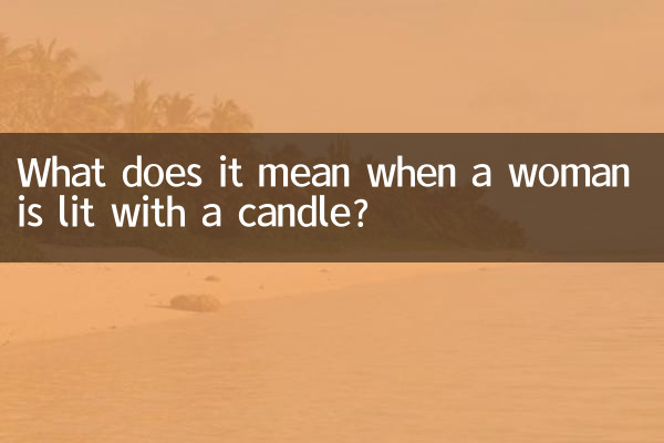 Qu'est-ce que cela signifie lorsqu'une femme est allumée avec une bougie ?