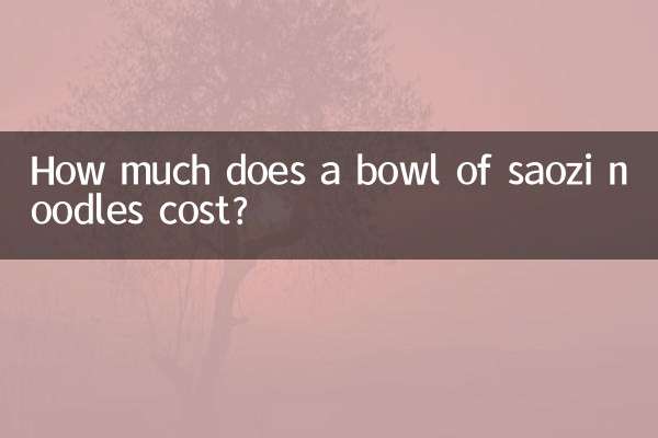 How much does a bowl of saozi noodles cost?