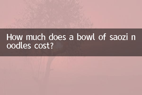 How much does a bowl of saozi noodles cost?