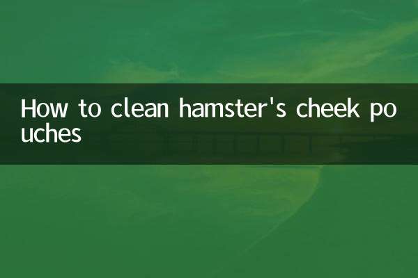 ہیمسٹر کے گال پاؤچوں کو کیسے صاف کریں