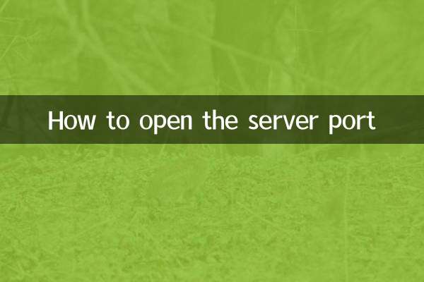 কিভাবে সার্ভার পোর্ট খুলবেন