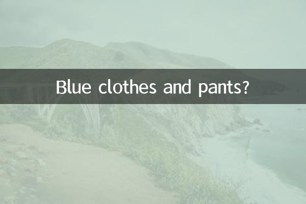 Blue clothes and pants?