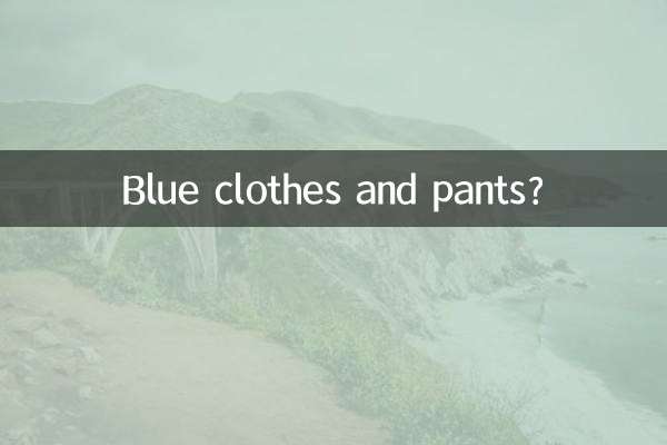 Blue clothes and pants?