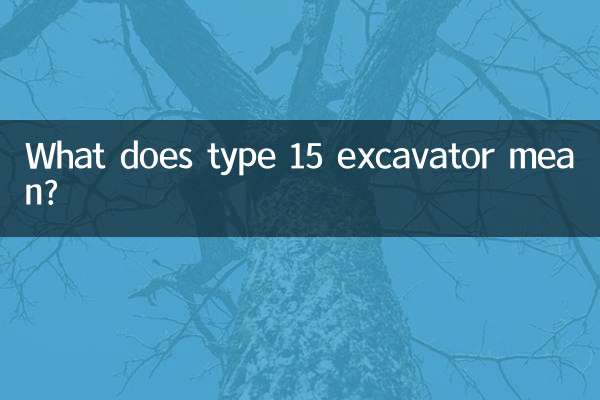 What does type 15 excavator mean?