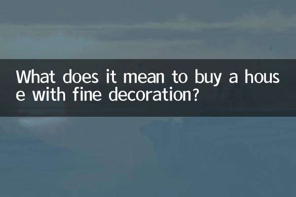 What does it mean to buy a house with fine decoration?